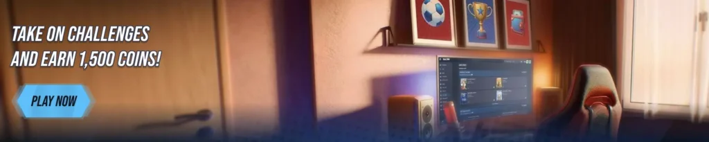 Challenge banner with reward and button