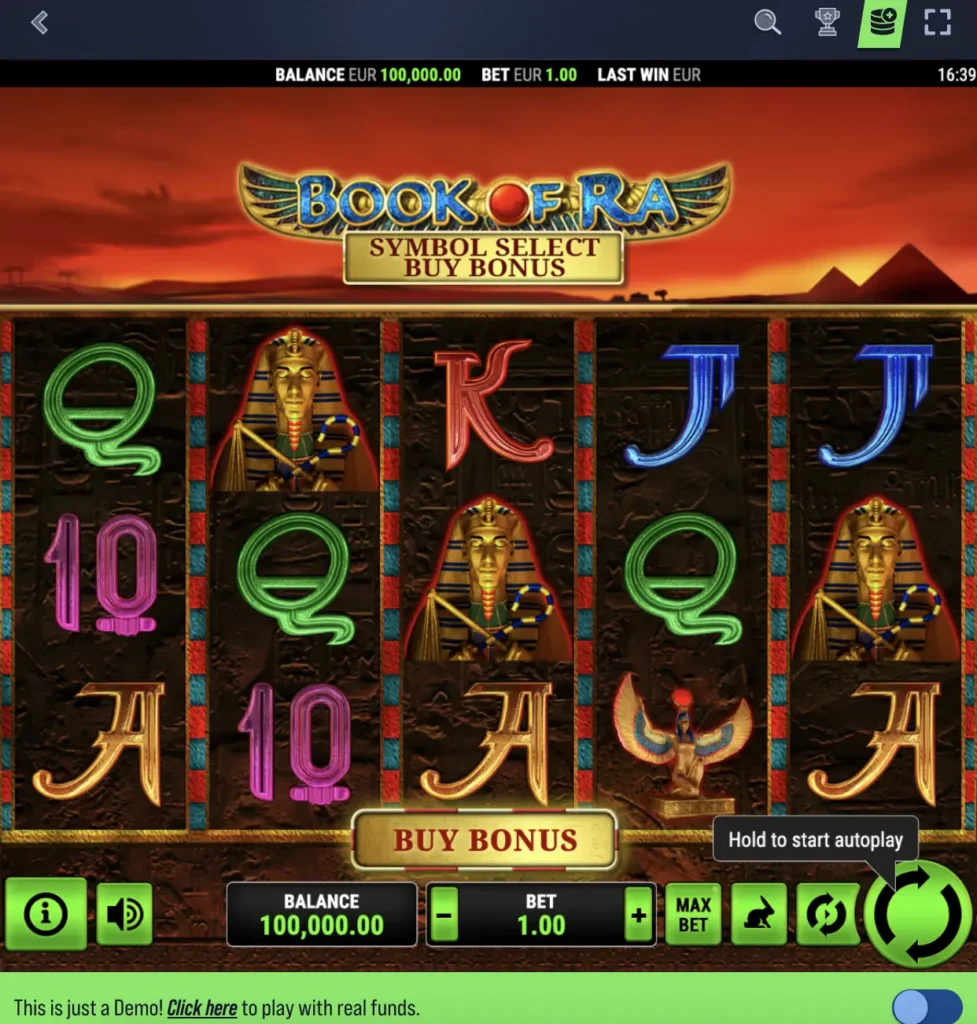 Demo play screen illustration